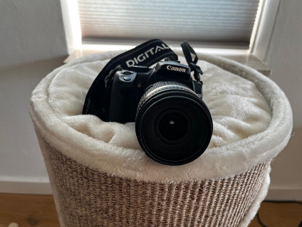 Canon 400D Spiegelrefelxcamera met grote lens, Audio, Tv en Foto, Fotocamera's Digitaal, Ophalen, Spiegelreflex, Canon, 10 megapixels