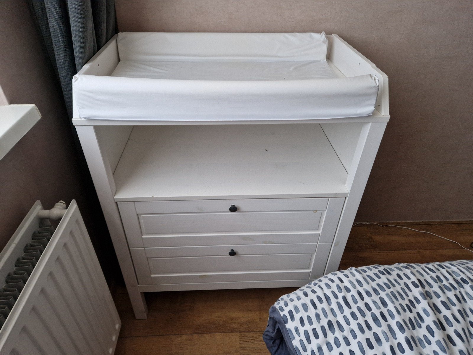 Witte commode, Ophalen, Gebruikt, 50 tot 70 cm, 100 cm of meer