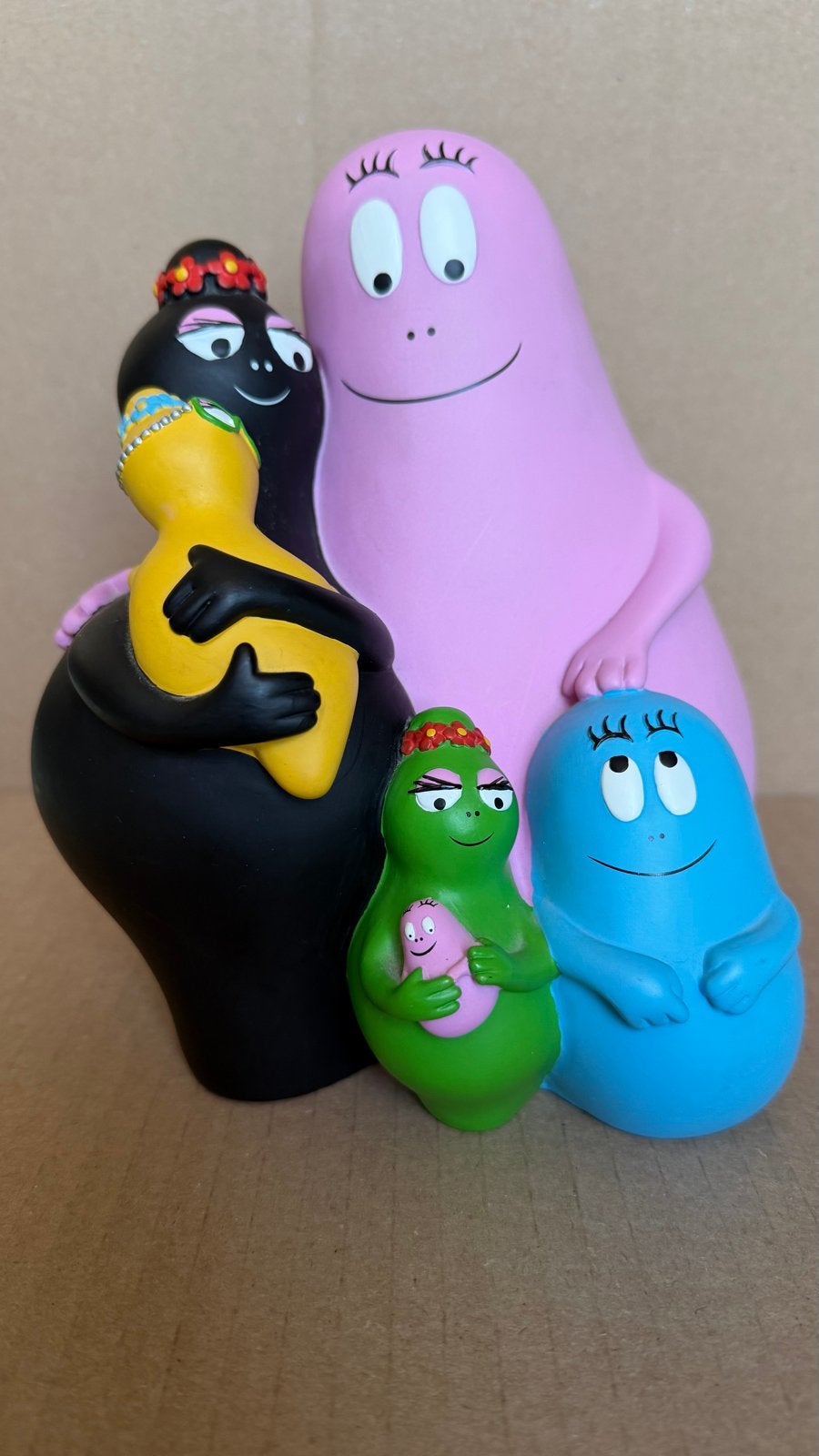 Barbapapa familie spaarpot - Zeldzaam en compleet, Verzamelen, Spaarpotten, Zo goed als nieuw, Strip- of Tekenfilmfiguur, Kunststof