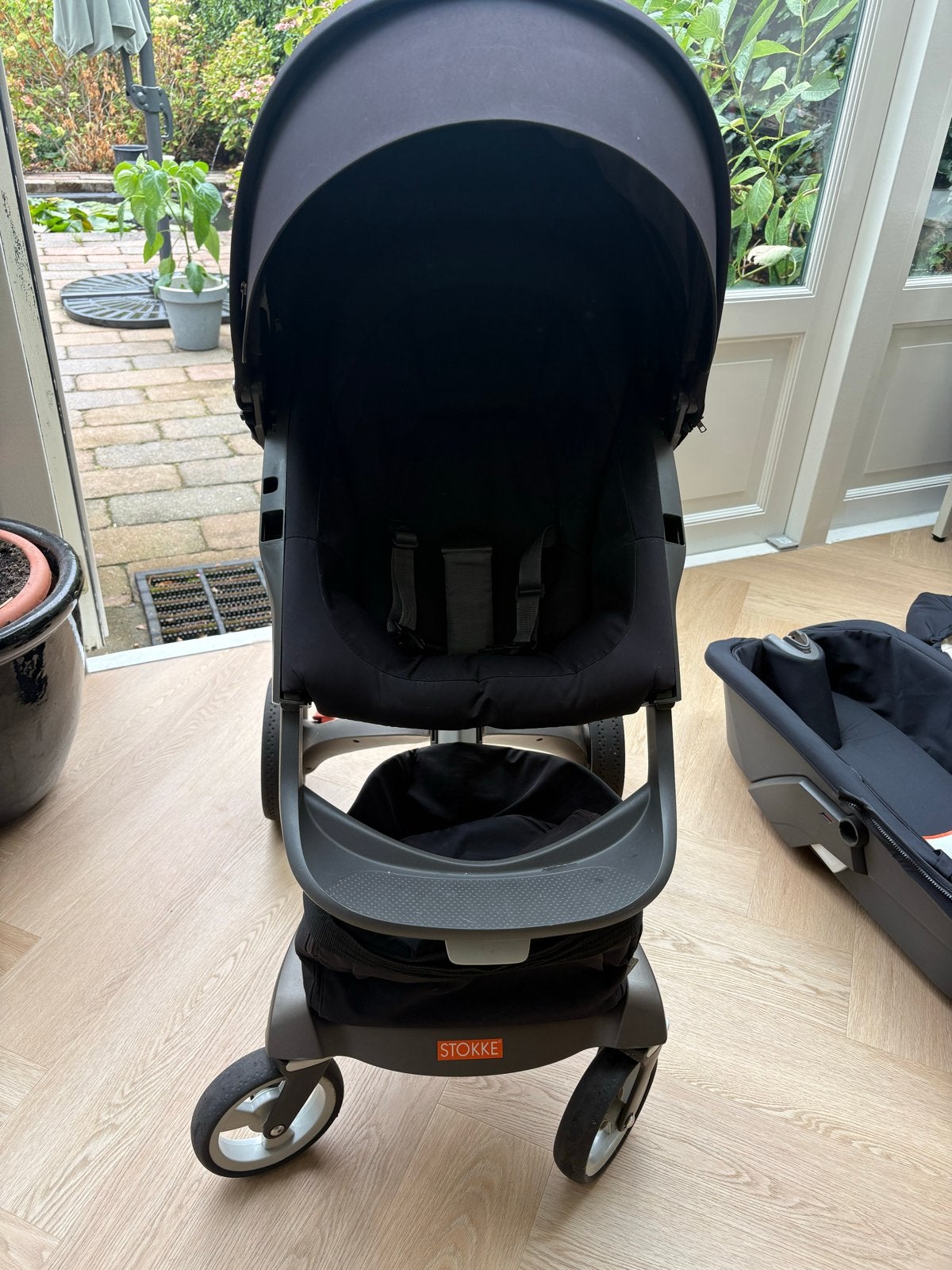 Stokke XPlory kinderwagen zwart met complete accessoires, Overige merken, Gebruikt, Ophalen of Verzenden, Combiwagen