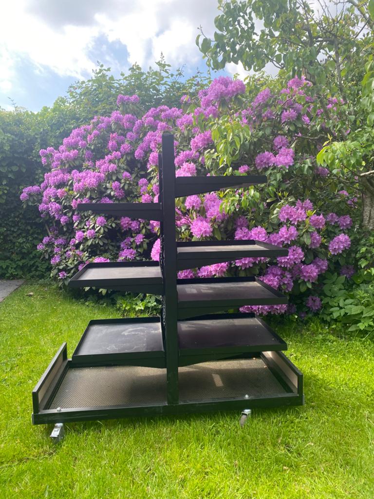 Professionele metalen display kar zwart, Ophalen of Verzenden, Zo goed als nieuw