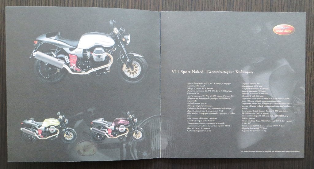 Folder Moto Guzzi Collection modellen 2001 - 16 blz (Engels), Verzenden, Moto Guzzi
