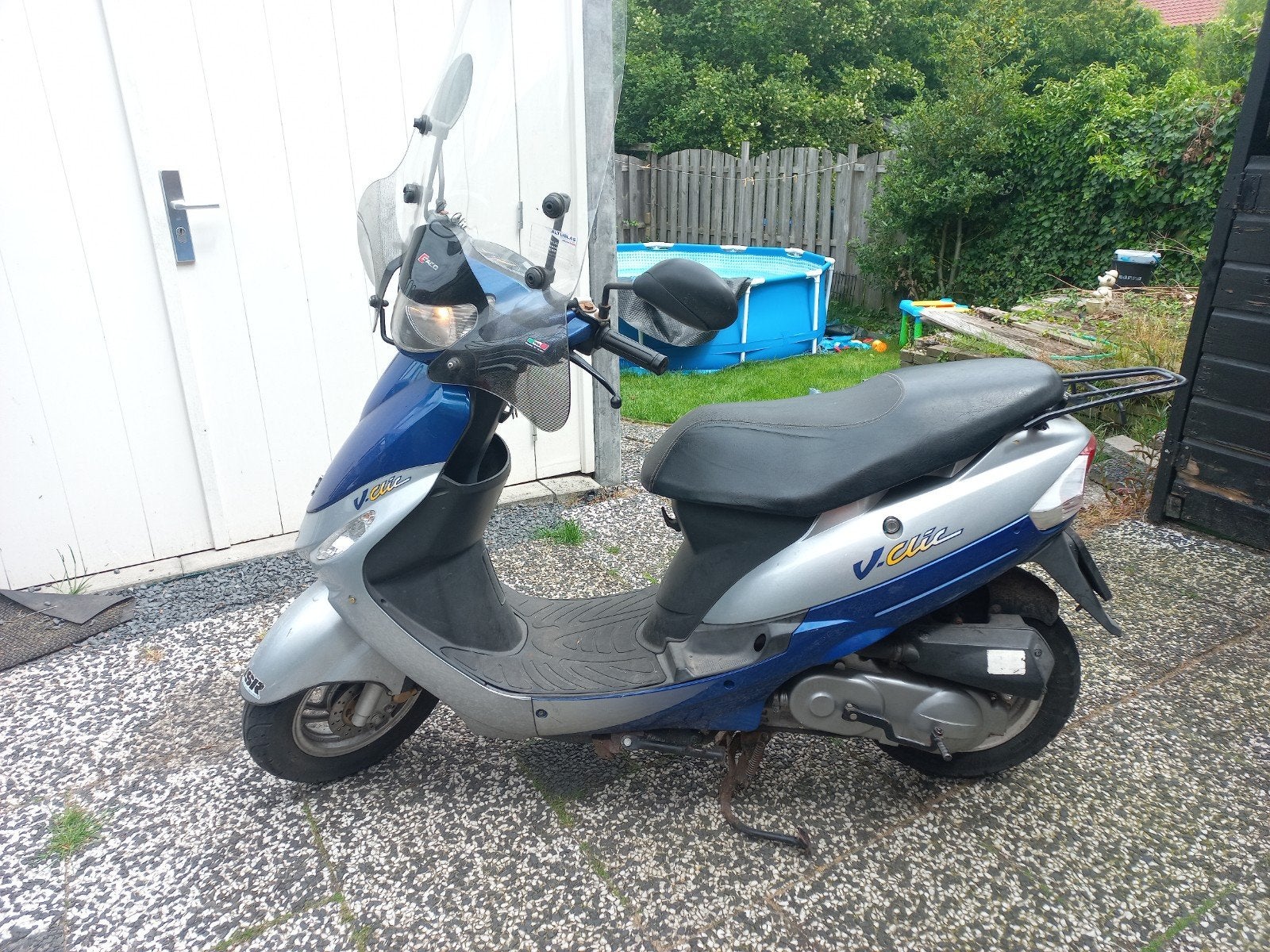 Peugeot V-Clic Scooter - Blauw/Zilver, Fietsen en Brommers, Scooters | Peugeot, Gebruikt, Overige modellen, Maximaal 45 km/u, Ophalen of Verzenden