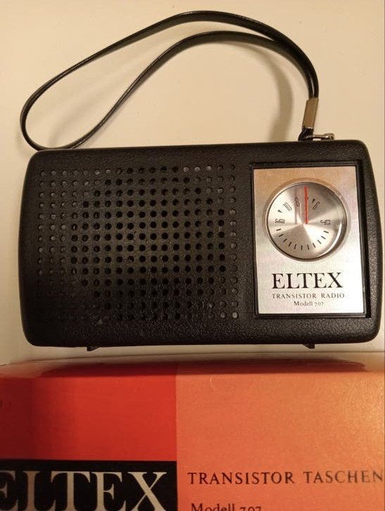Vintage Eltex Transistor Radio Model 707 met originele doos, Onbekend, Ophalen of Verzenden, Zo goed als nieuw, Eltex