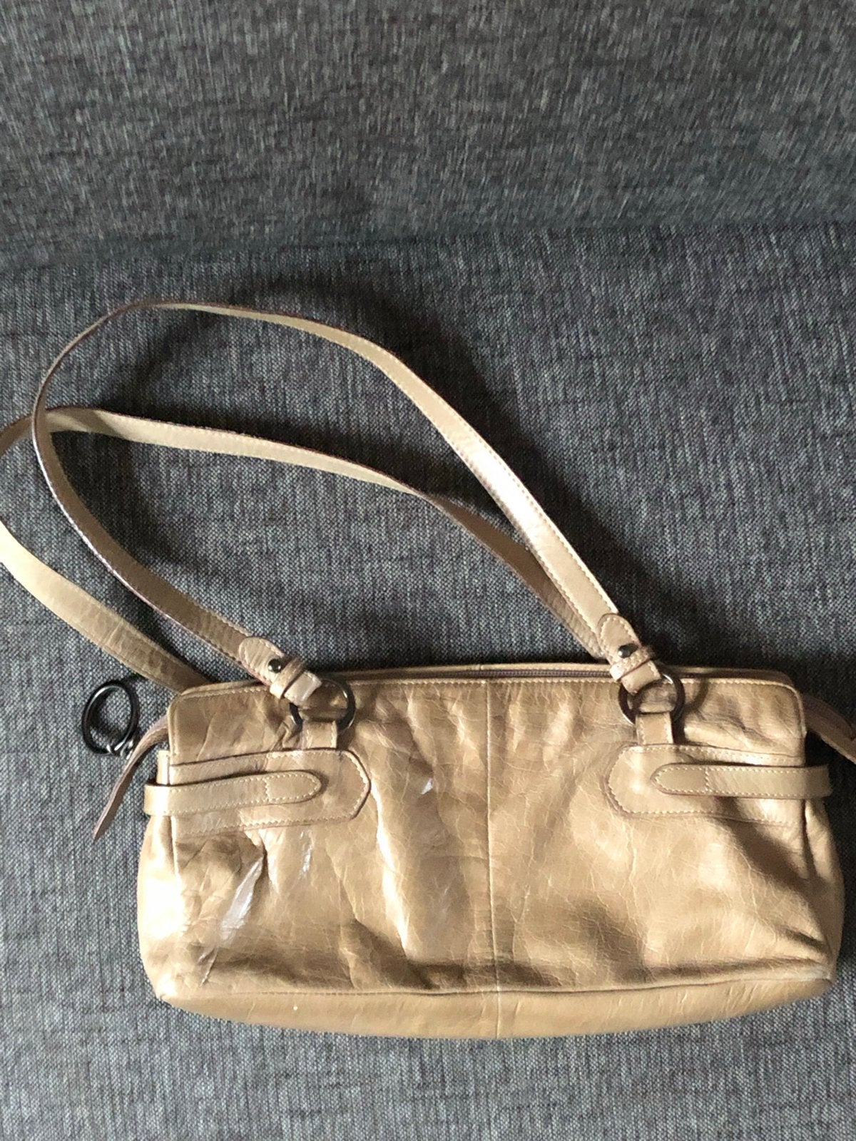 Claudio Ferrici baguette-bag met pashouder, Ophalen, Gebruikt, Beige, Handtas
