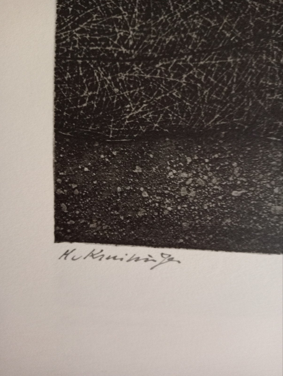 Harrie van Kruiningen prent Edgar Allan Poe, Ophalen of Verzenden, Voor 1940, Gebruikt, Overige onderwerpen