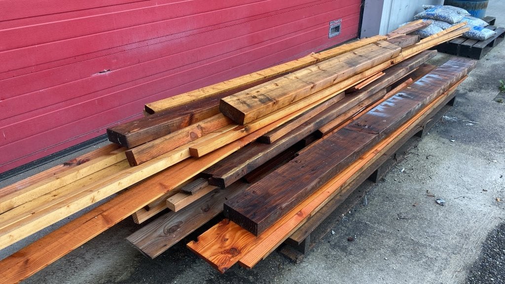 partij hout, Ophalen, Gebruikt, 250 tot 300 cm, 50 mm of meer