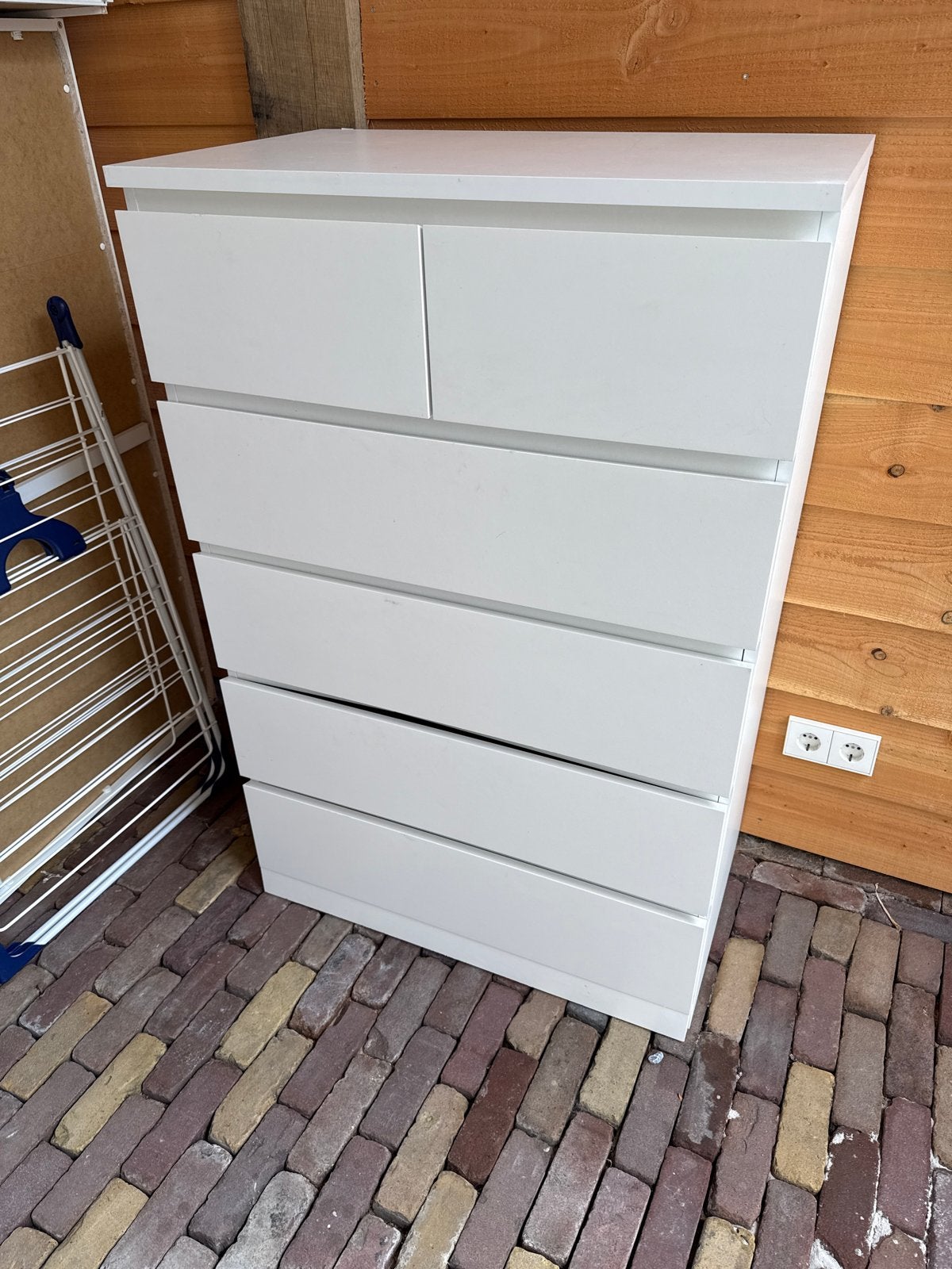 Ikea MALM ladekast, wit, gebruikt met lichte schade, Ophalen, Gebruikt, 5 laden of meer, 100 tot 150 cm