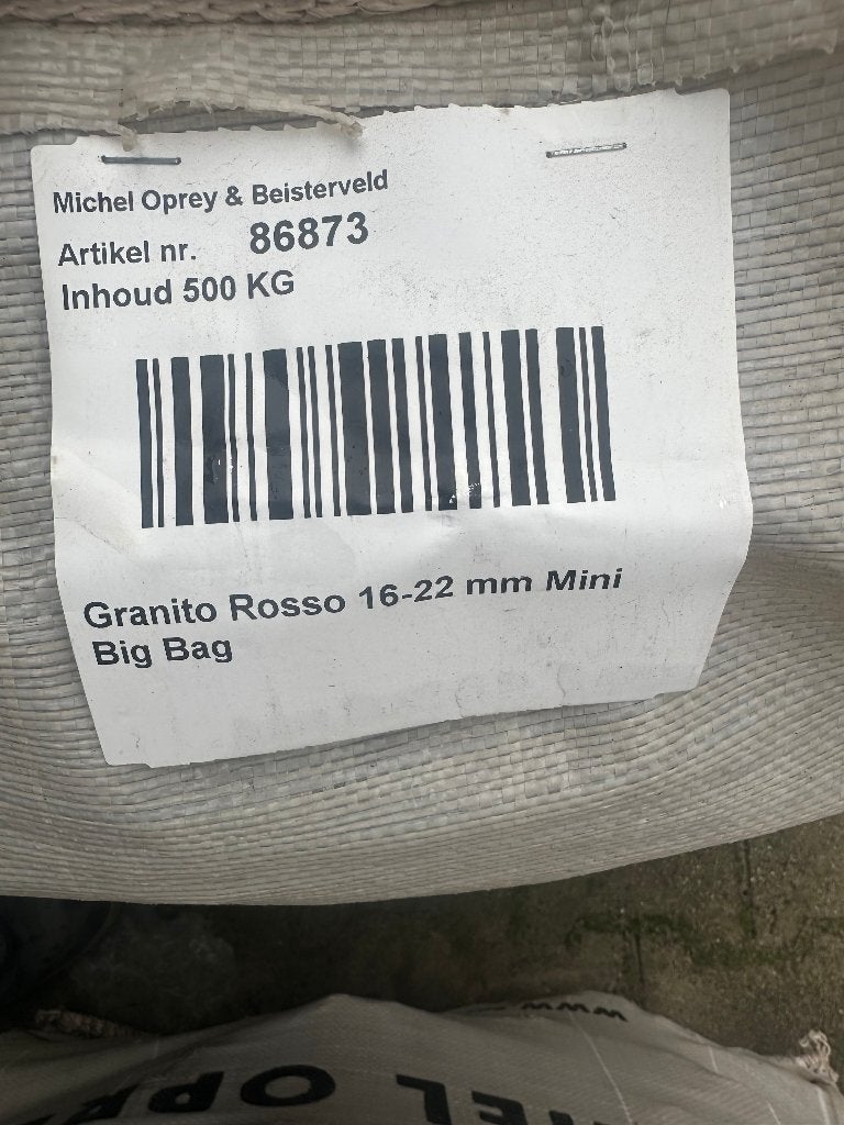 Michel Oprey Granito Rosso 16-22 mm (2 mini big bags), Ophalen, Graniet, Nieuw, Grind