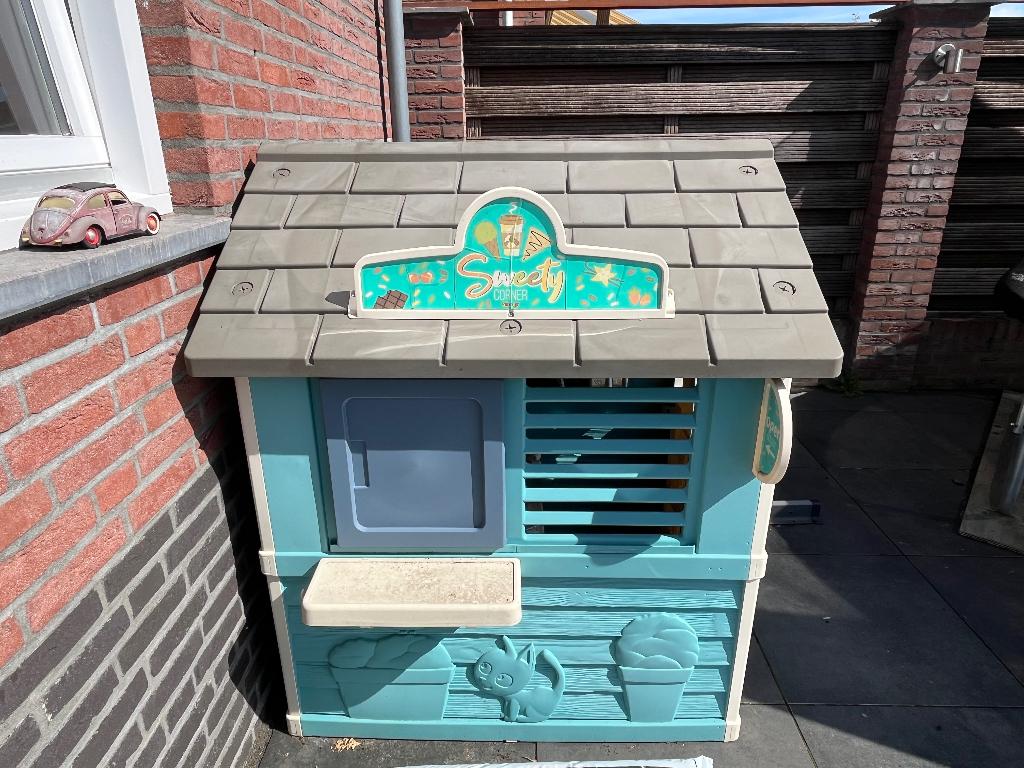 Smoby speelhuisje Sweety Corner, Kinderen en Baby's, Speelgoed | Buiten | Speelhuisjes, Ophalen, Gebruikt, Kunststof