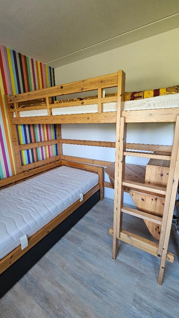 Lifetime Classic Hoogslaper en Bed | Massief grenen |, Ophalen, Gebruikt, Hoogslaper