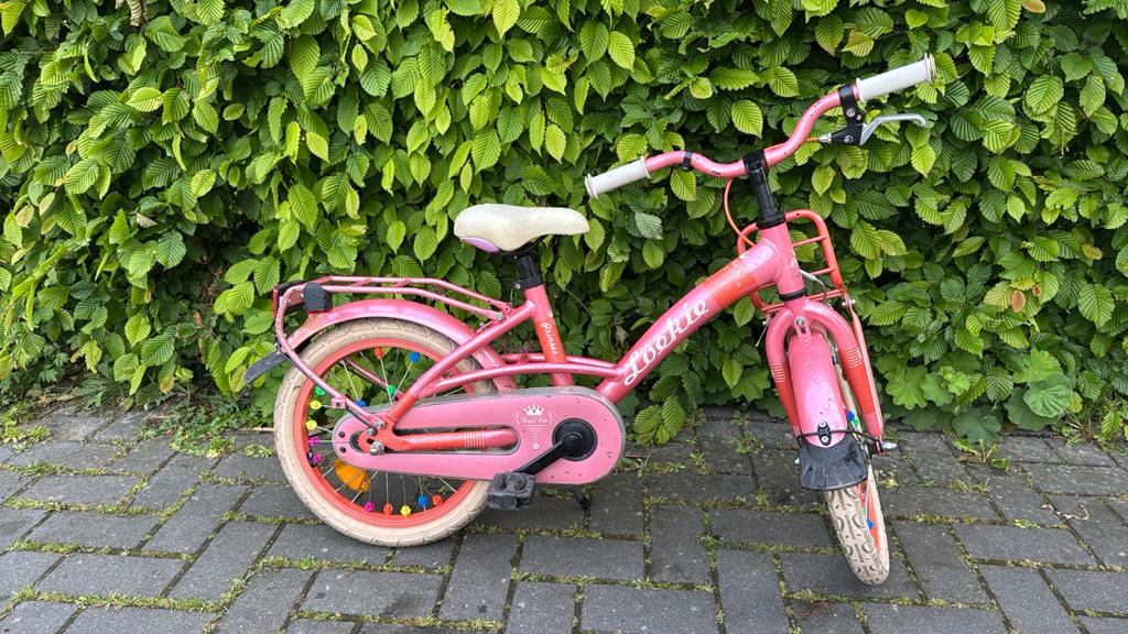 Roze kinderfiets Lookie - 16 inch, Ophalen, Gebruikt, Velgrem, 16 tot 20 inch