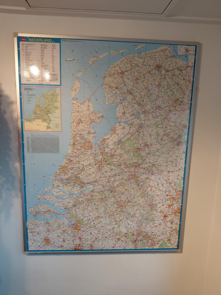 Magneetbord Landkaart Nederland Falco 100x130cm, 2000 tot heden, Ophalen of Verzenden, Nederland, Landkaart