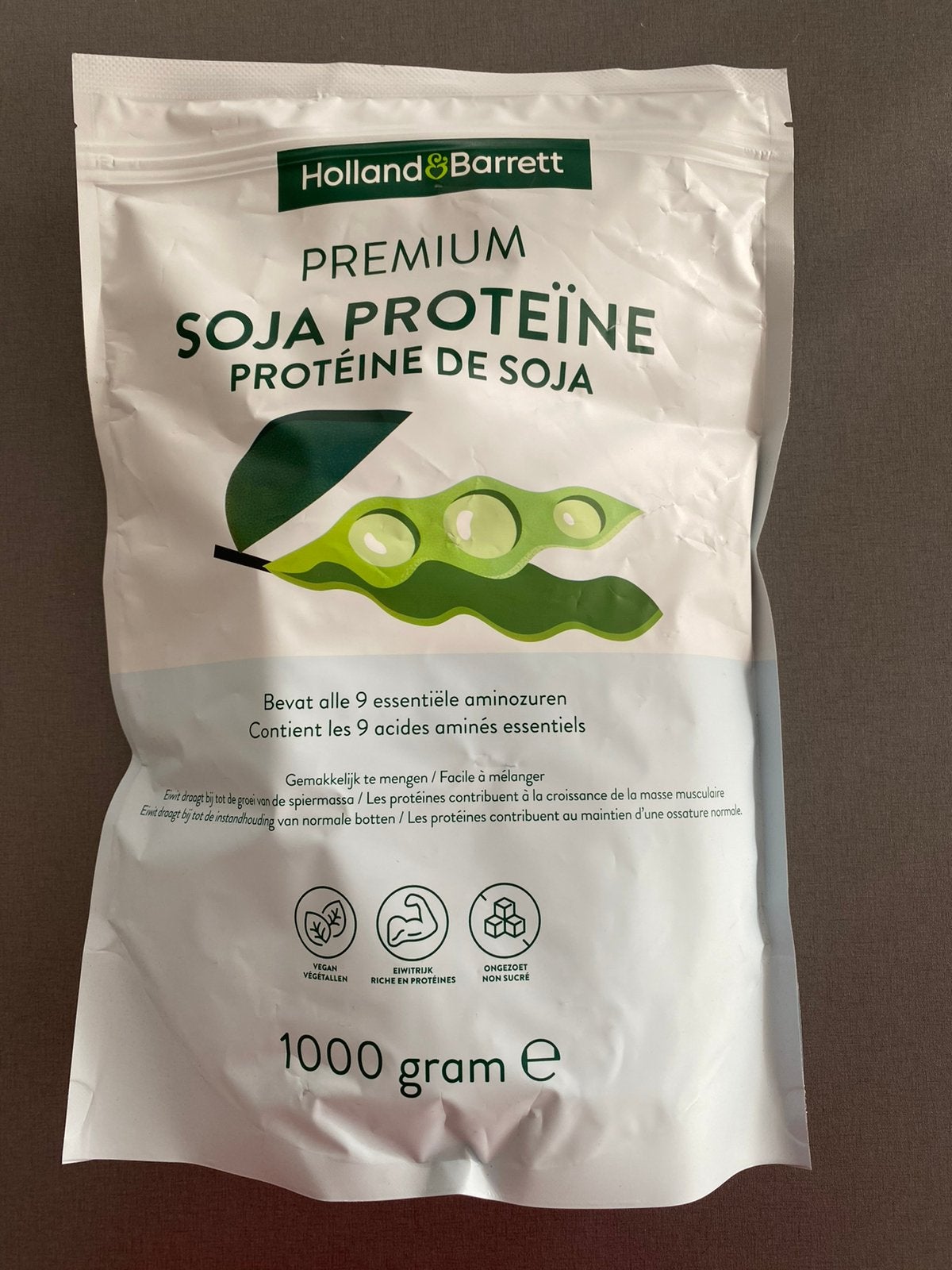 NIEUW! 1 grote zak Soja protein eiwitpoeder 1 kilo, Ophalen of Verzenden, Nieuw, Poeder of Drank