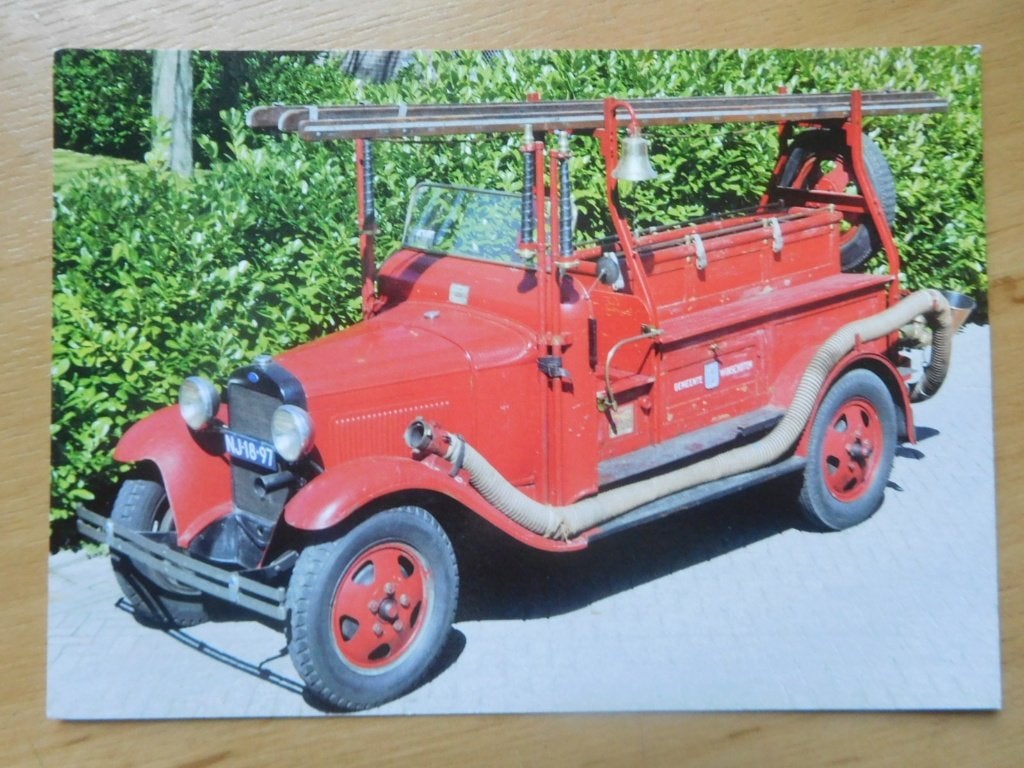 ansichtkaart brandweerauto Winschoten, Verzamelen, Verzenden, 1920 tot 1940, Ongelopen