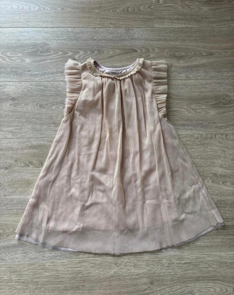 Monoprix tule jurkje met gouden glitter maat 116, Ophalen of Verzenden, Zo goed als nieuw, Meisje, Jurk of Rok