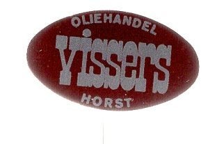 Oliehandel Vissers Horst blik speldje ( F_101), Ophalen of Verzenden, Zo goed als nieuw, Transport, Speldje of Pin