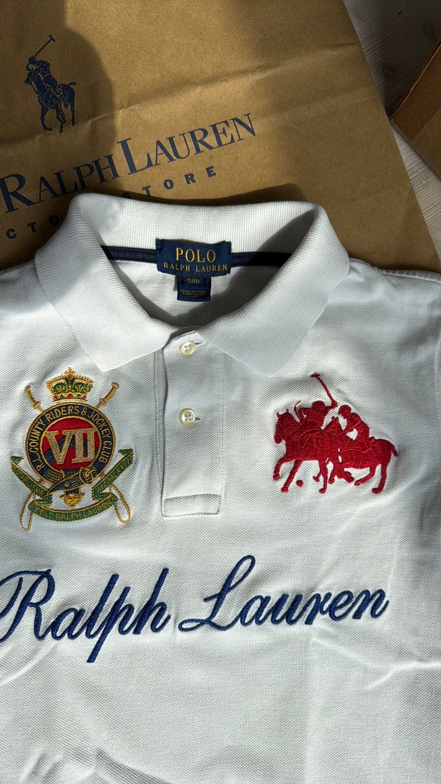 Schitterend polo shirt van RALPH LAUREN size 8 / maat 128, Ophalen of Verzenden, Zo goed als nieuw, Shirt of Longsleeve, Polo Ralph Lauren