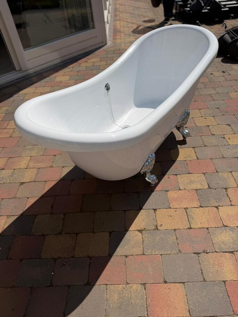 Bad op pootjes met staande kraan - Klassieke stijl, Ophalen, Zo goed als nieuw, Met bad