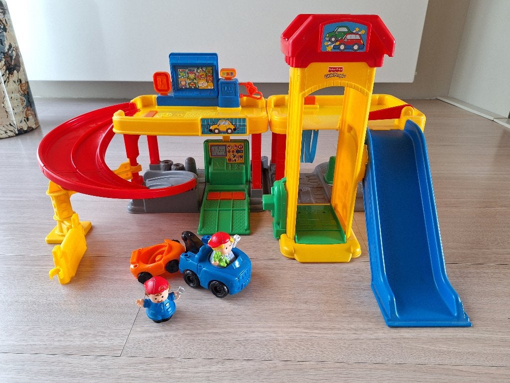 Little People garage met 2 figuurtjes, Kinderen en Baby's, Ophalen of Verzenden, Zo goed als nieuw, Speelset, Met geluid