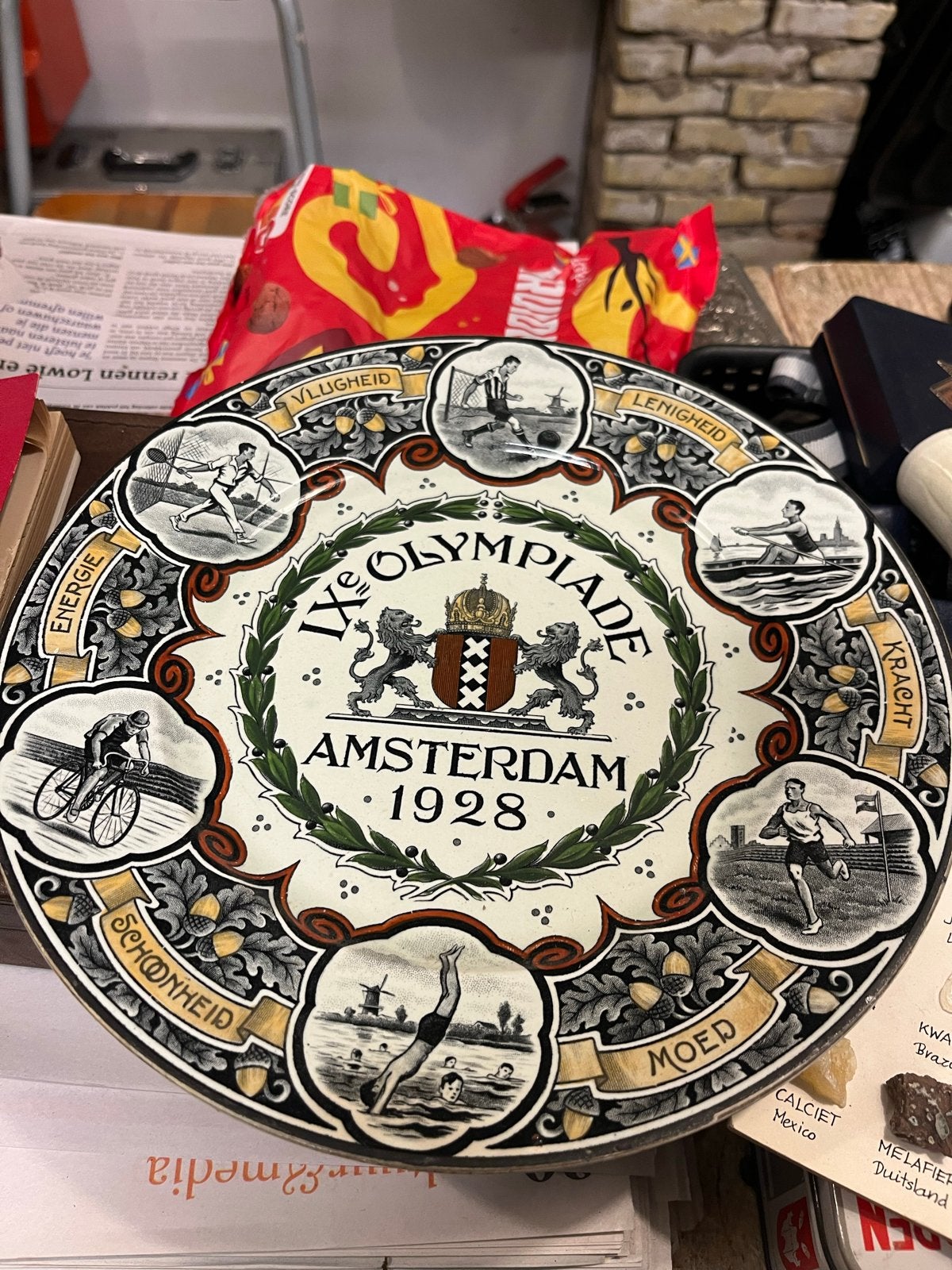 IXe Olympiade Amsterdam 1928 Herdenkingsbord, Ophalen of Verzenden