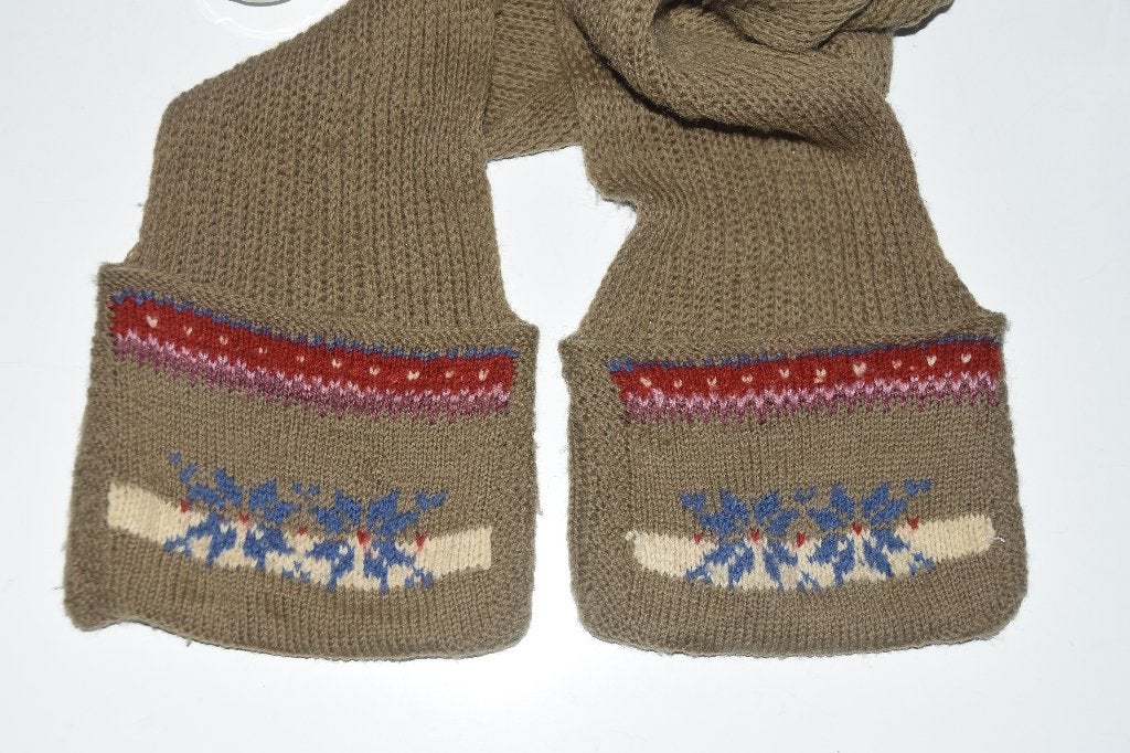 Lange handgebreide warme wollen sjaal zaksjaal, Verzenden, Gedragen, Maat 46/48 (XL) of groter, Sjaal