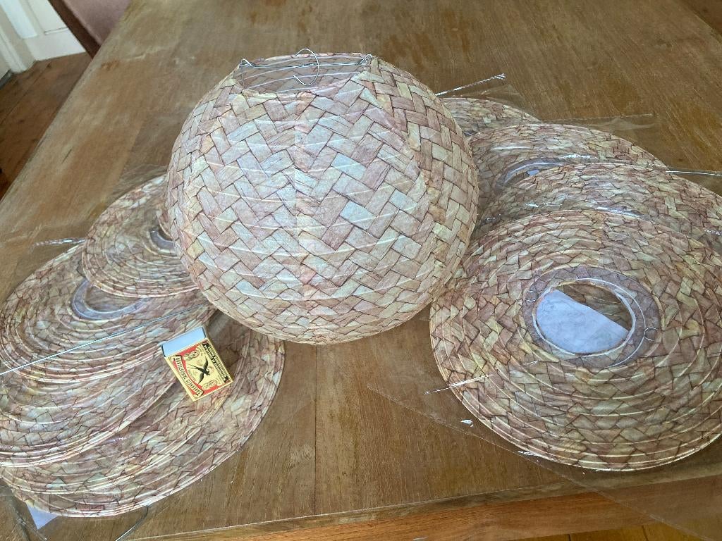 12 rijstpapier bamboe Chinese lampions bamboo opvouwbaar, Ophalen of Verzenden, Nieuw