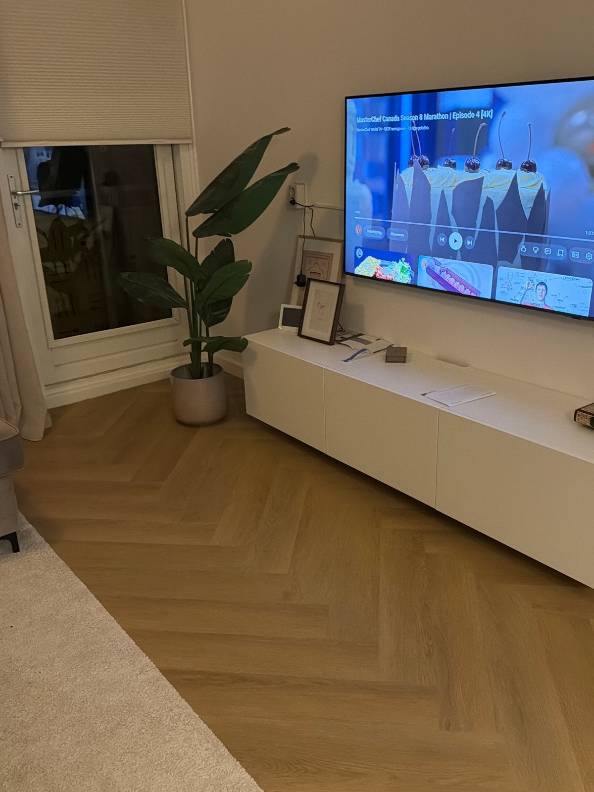 Visgraat pvc KLIK ca 75m2, Ophalen, 75 m² of meer, Beige, Zo goed als nieuw