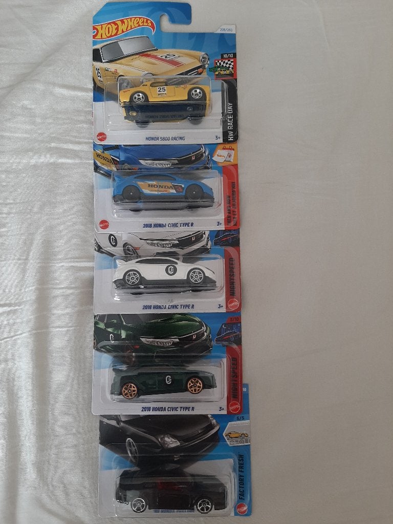 Hotwheels Honda's. 5 stuks., Ophalen of Verzenden, Nieuw, Auto