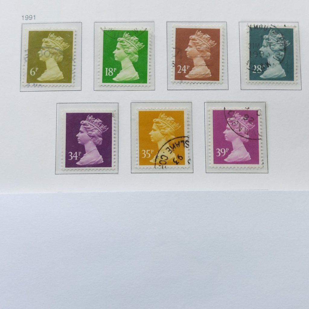 Engeland 1991  frankeer  Mi 1355 - 1361, Ophalen of Verzenden, Gestempeld