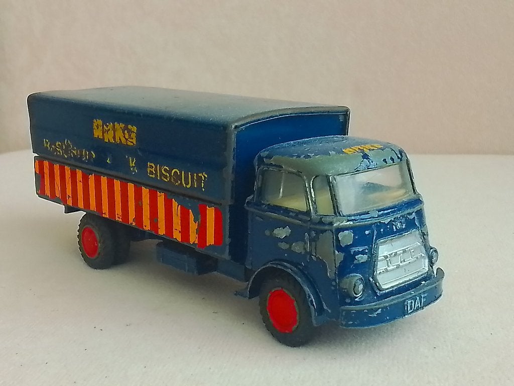 Lion car Daf 1600 Kikker Truck Arks beschuit Lion toys, Ophalen of Verzenden, Gebruikt, Bus of Vrachtwagen, Lion Toys