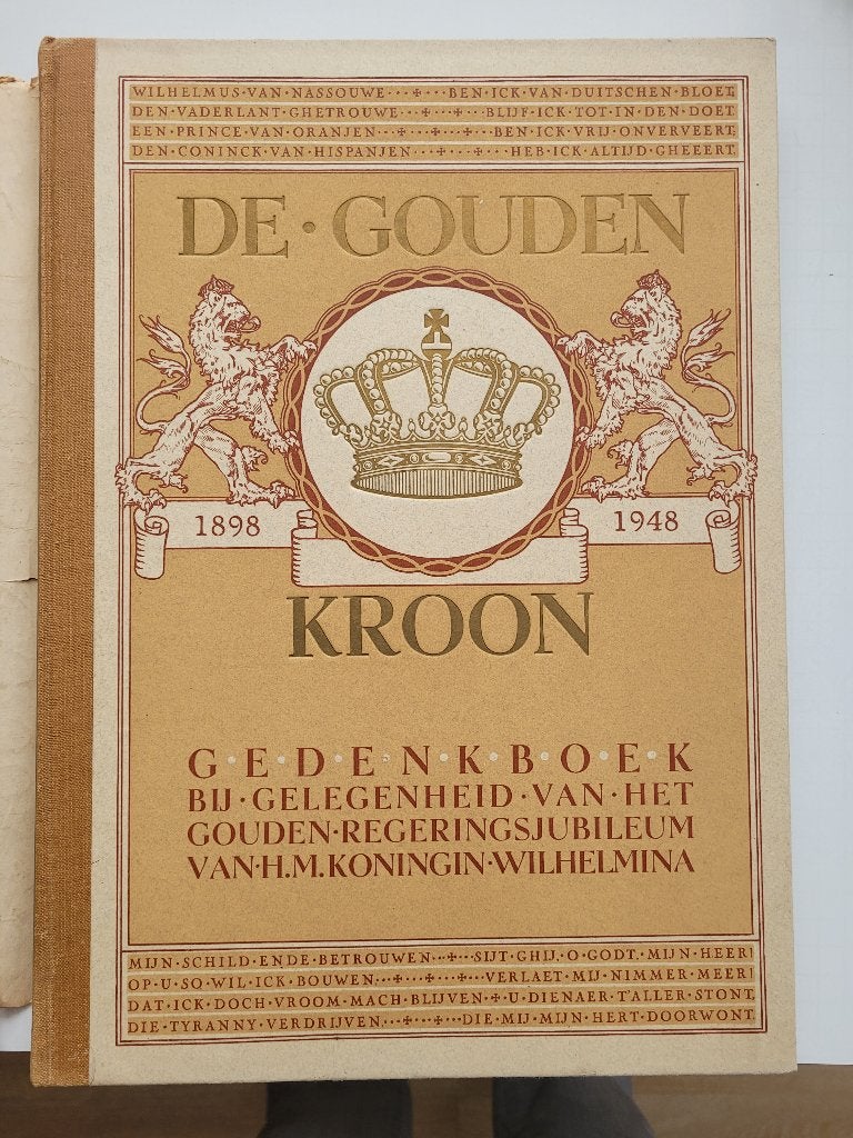 Gedenkboek gouden regerings jubileum Wilhelmina, Ophalen, Gebruikt, Nederland, Tijdschrift of Boek