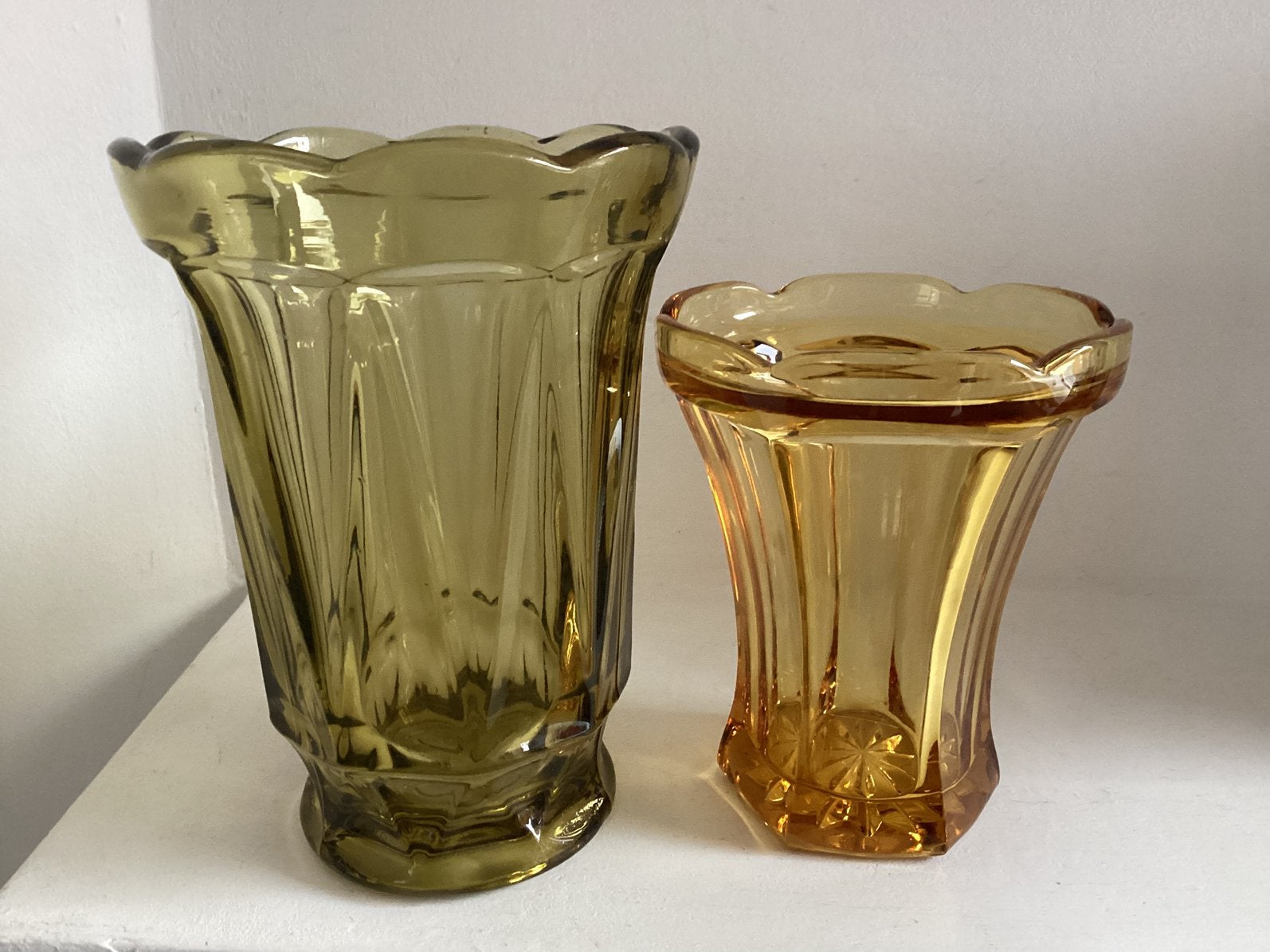 Vazen vintage glas, Ophalen of Verzenden
