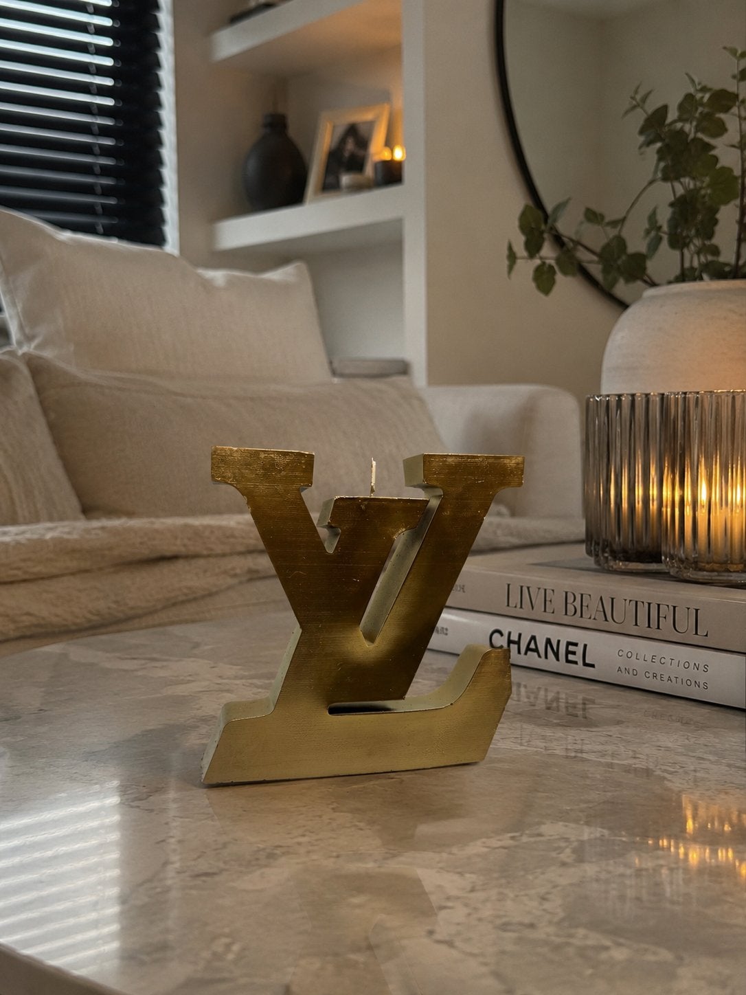 Unieke Zelfgemaakte Logo Design Kaars - Goud, Overige materialen, Verzenden, Overige merken, Nieuw