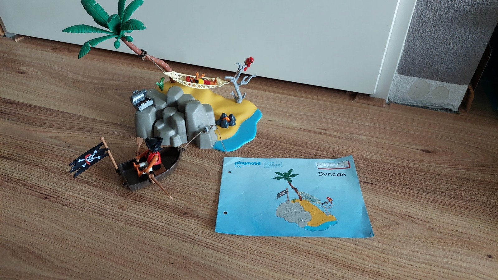 Playmobil Piraten Eiland met Roeiboot en Piraat (set 4139), Kinderen en Baby's, Speelgoed | Playmobil, Pirates, Gebruikt, Complete set