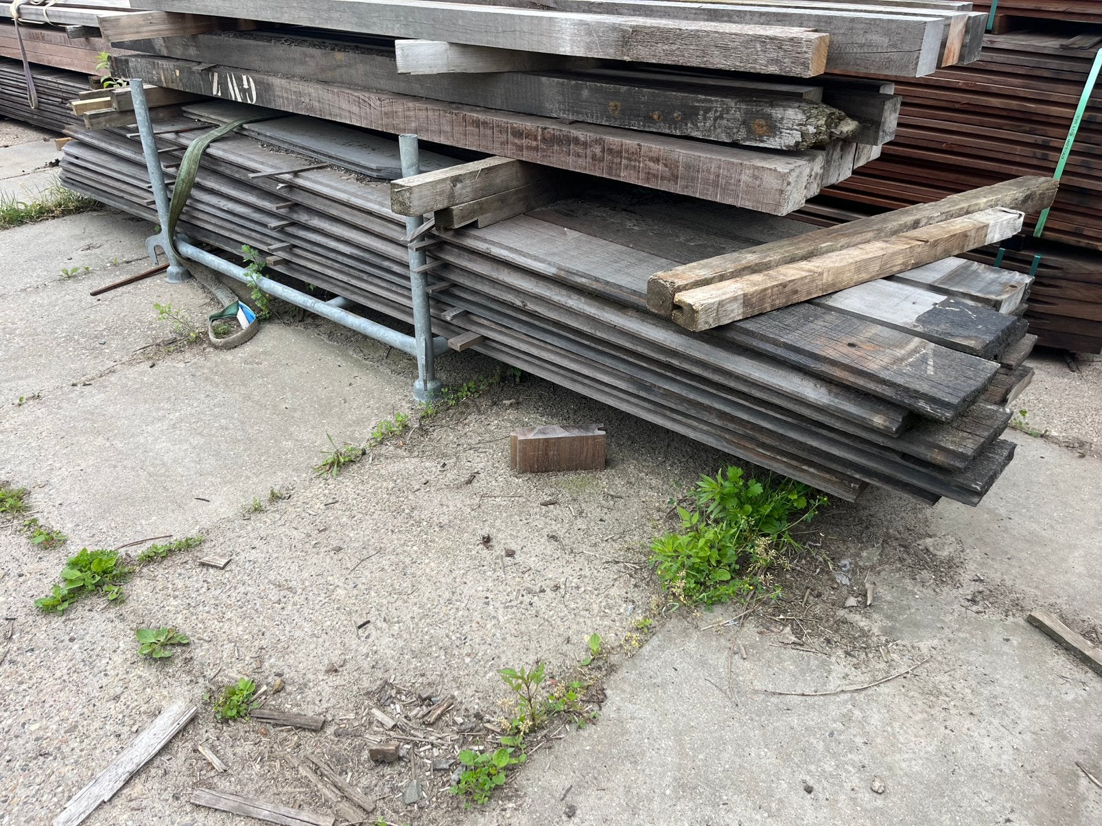 Hardhouten damwand 50 mm dik en 4.25-4.50 m lang, Ophalen, 250 cm of meer, Palen
