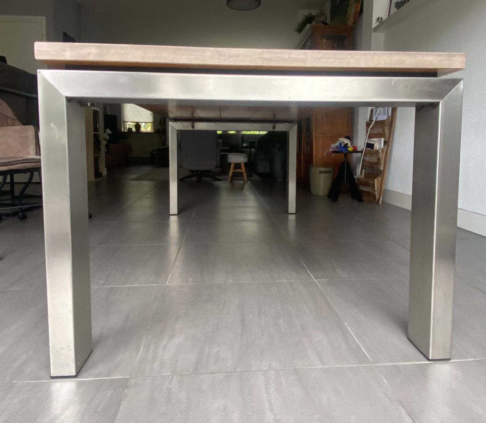 Eetkamertafel, Ophalen, 75 cm of meer, 200 cm of meer, Zo goed als nieuw