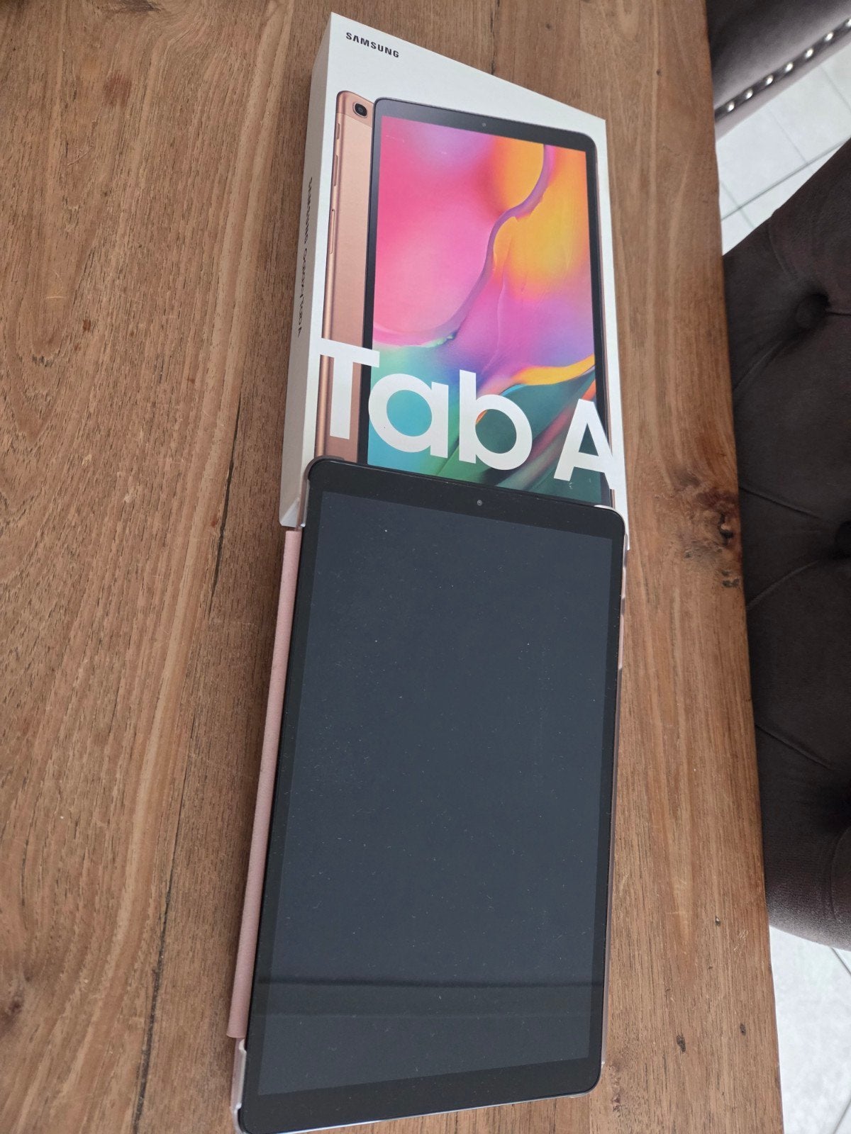 samsung galaxy tab a 32 gb kras schade vrij 10.1 inch gold k, Computers en Software, Ophalen of Verzenden, Zo goed als nieuw, 10 inch