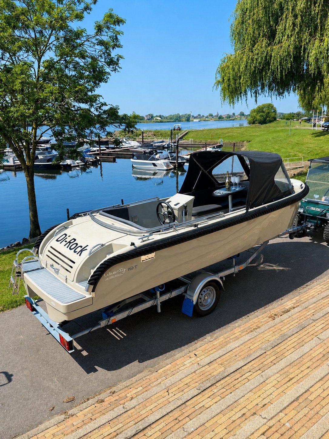 Liberty T19 tender suzuki 20pk kampeer Edition bwj 023, Watersport en Boten, Sloepen, Ophalen, Tender, Zo goed als nieuw, Elektrische start