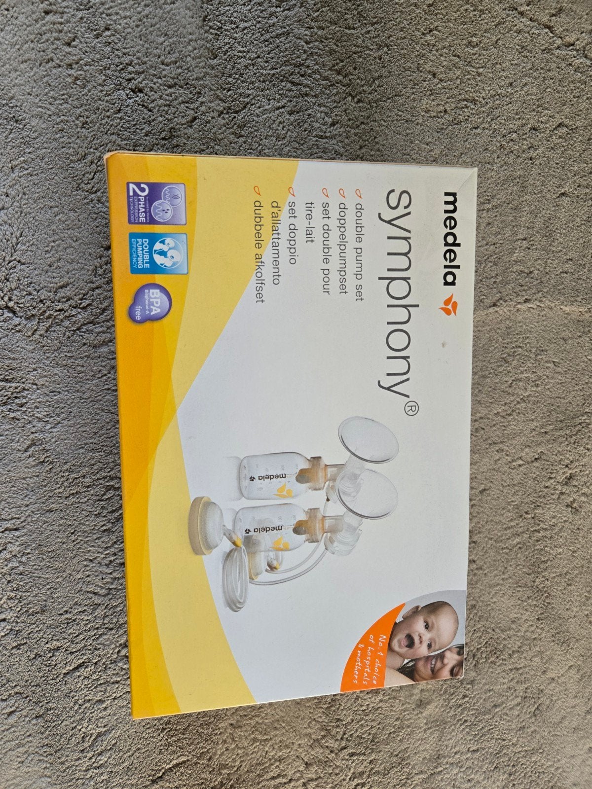 Medela Symphony dubbele pompset (21mm), Ophalen of Verzenden, Borstkolf