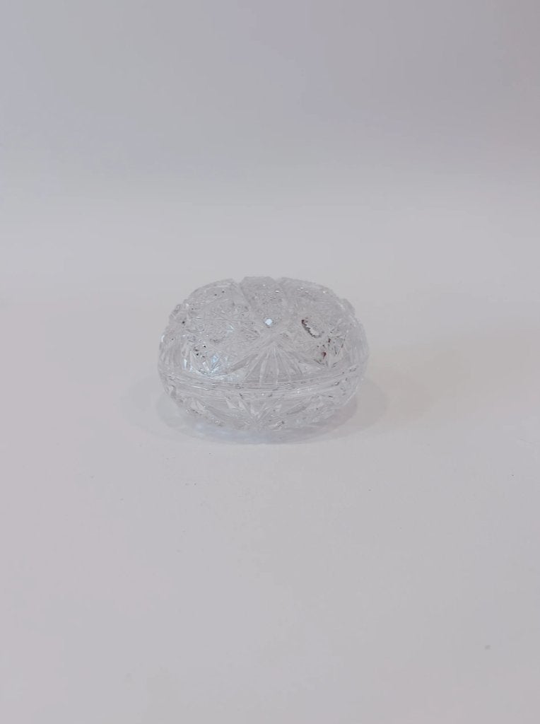 VINTAGE OPBERGDOOSJE | BOHEEMS KRISTAL, Antiek en Kunst, Antiek | Glas en Kristal, Ophalen of Verzenden