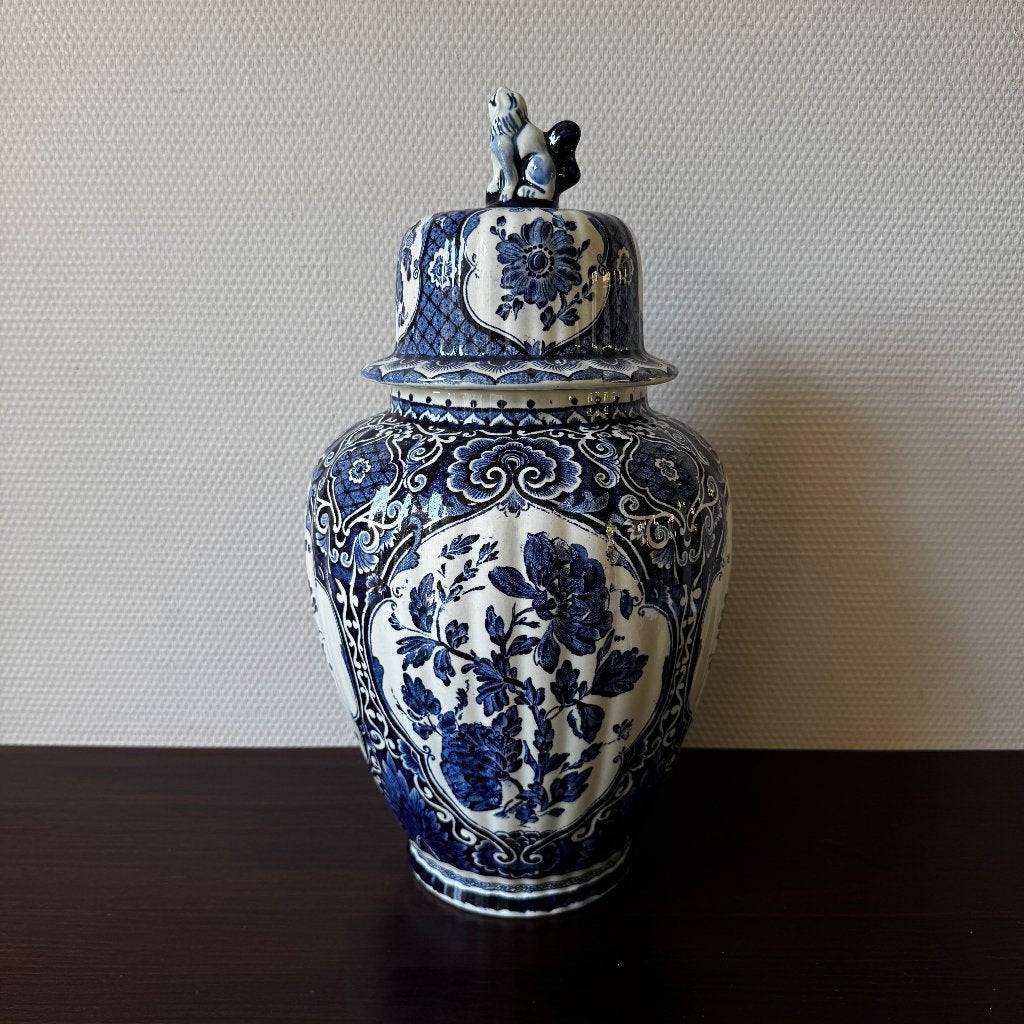 XL Delfts Blauwe Dekselvaas, Boch Vaas, Keramiek Royal Blue, Antiek en Kunst, Antiek | Keramiek en Aardewerk, Ophalen