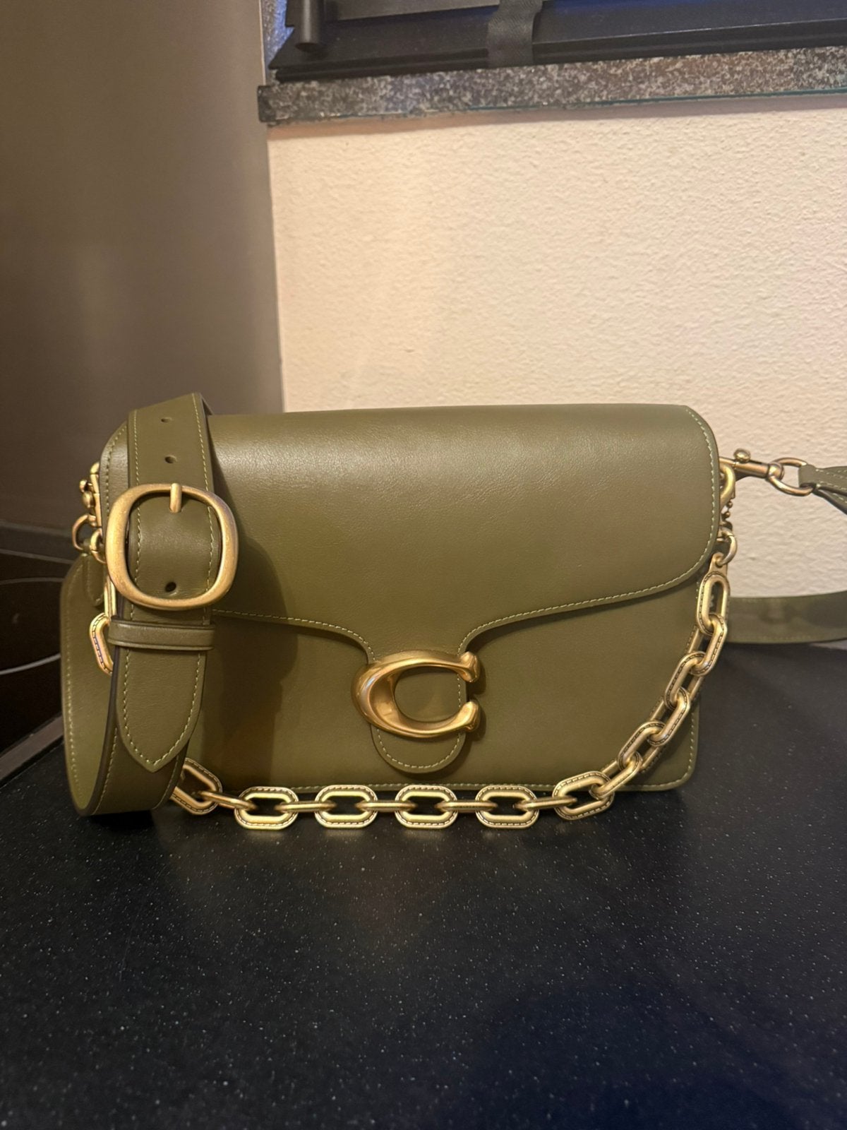 Coach Tabby chain bag, Ophalen of Verzenden, Nieuw, Groen, Handtas
