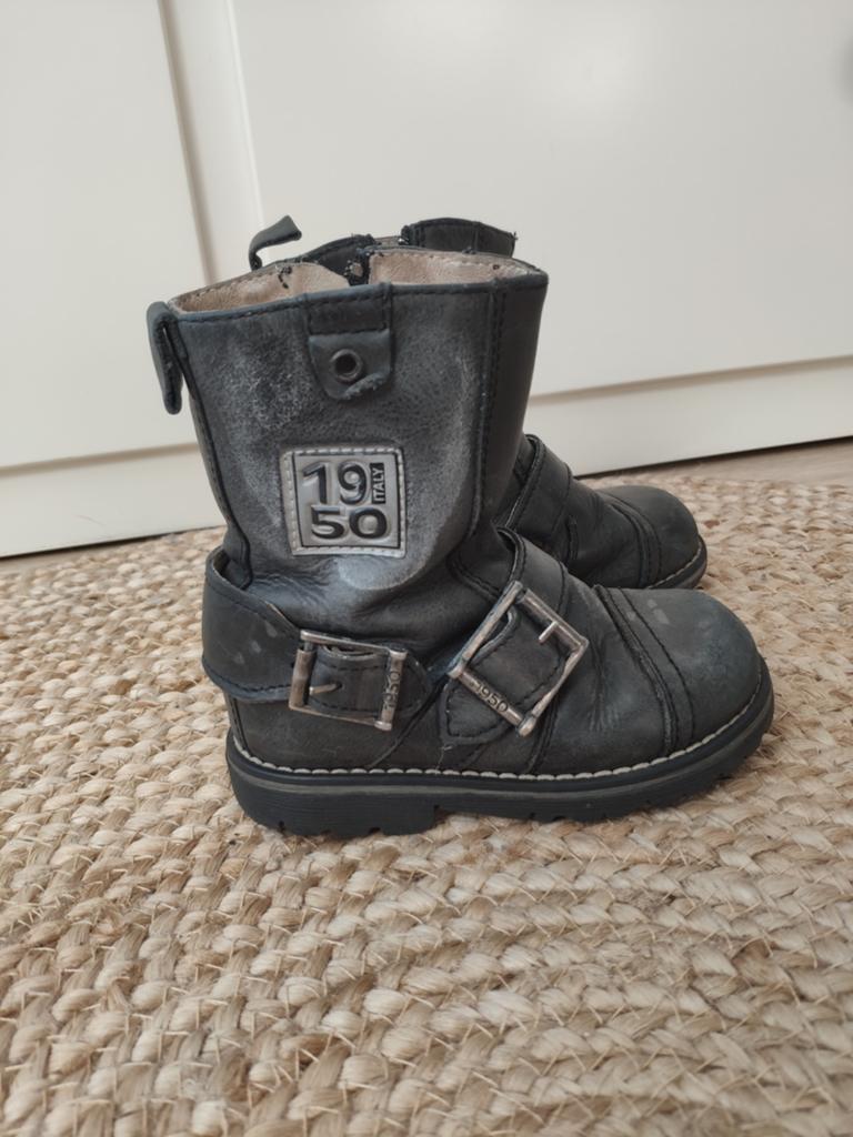 I Pinco Pallino stoere zwarte enkellaarsjes van leer maat 22, Ophalen of Verzenden, Meisje, Laarzen