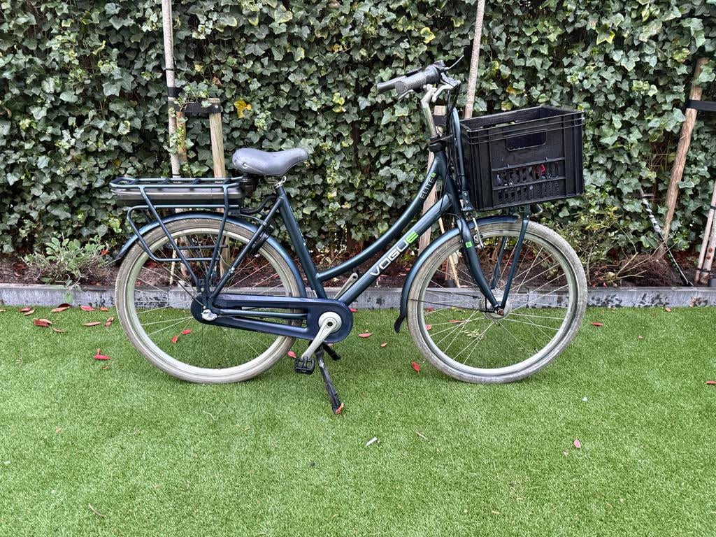 Elektrische Vogue Elite damesfiets met mand en bagagedrager, Gebruikt, 51 tot 55 cm, 30 tot 50 km per accu, Ophalen