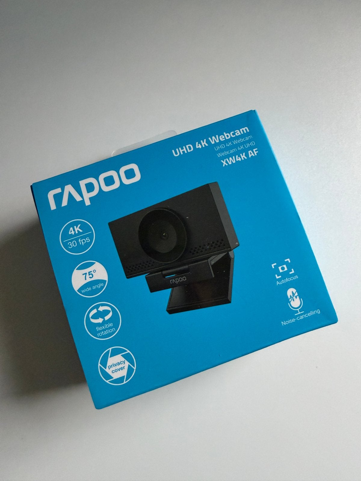 Rapoo UHD 4K Webcam met Autofocus en Microfoon, Computers en Software, Nieuw, Ophalen of Verzenden, Windows, Monitorclip