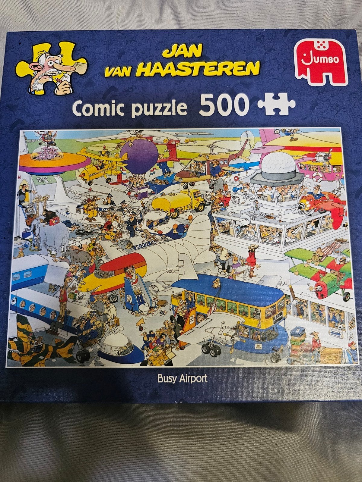 Jan van Haasteren Comic Puzzel - Busy Airport 500 stukjes, Ophalen of Verzenden, Minder dan 500 stukjes, Zo goed als nieuw, Legpuzzel