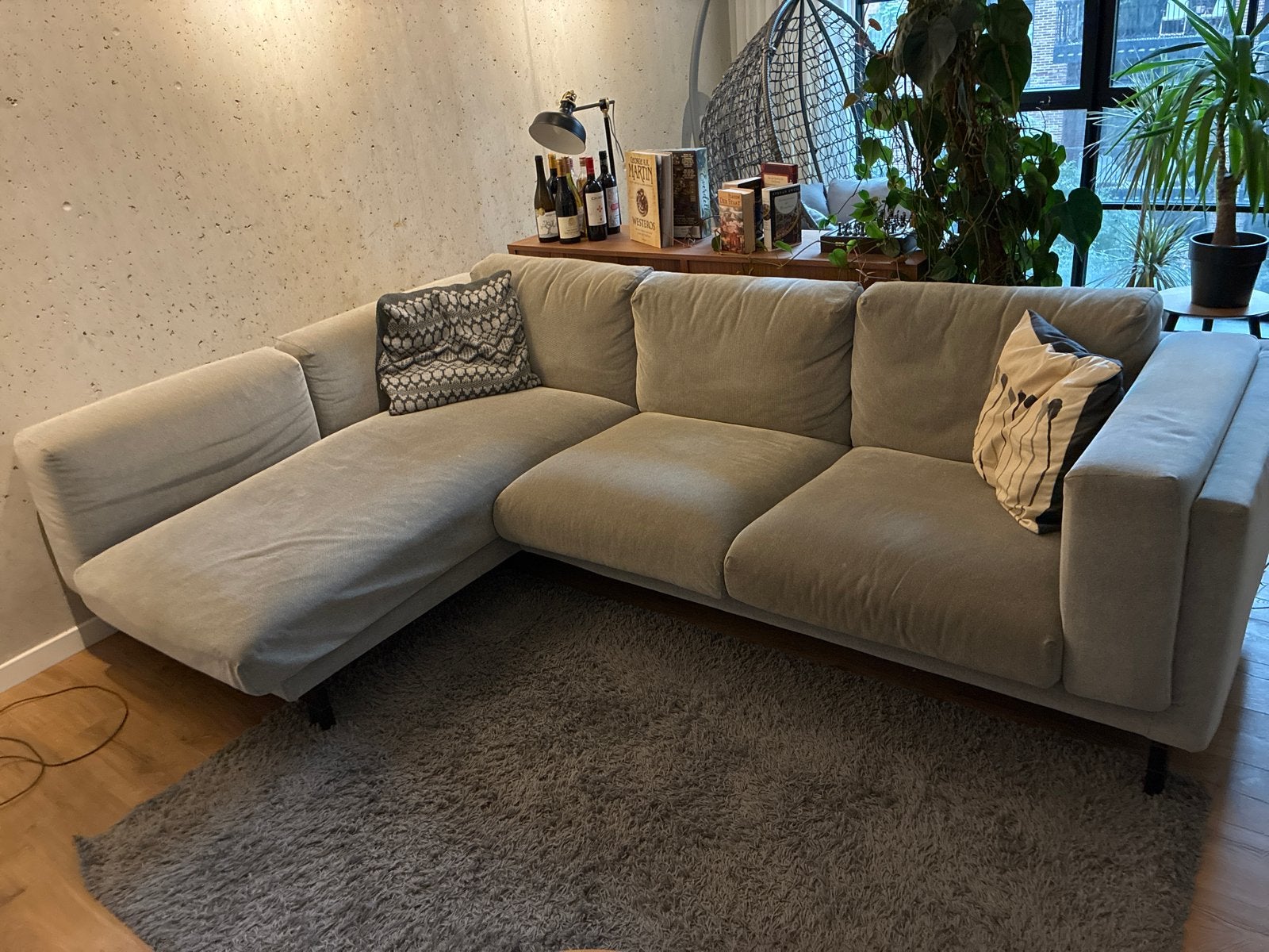 IKEA Nockeby hoekbank - Zo goed als nieuw, Huis en Inrichting, Ophalen, 250 tot 300 cm, Hoekbank, Zo goed als nieuw