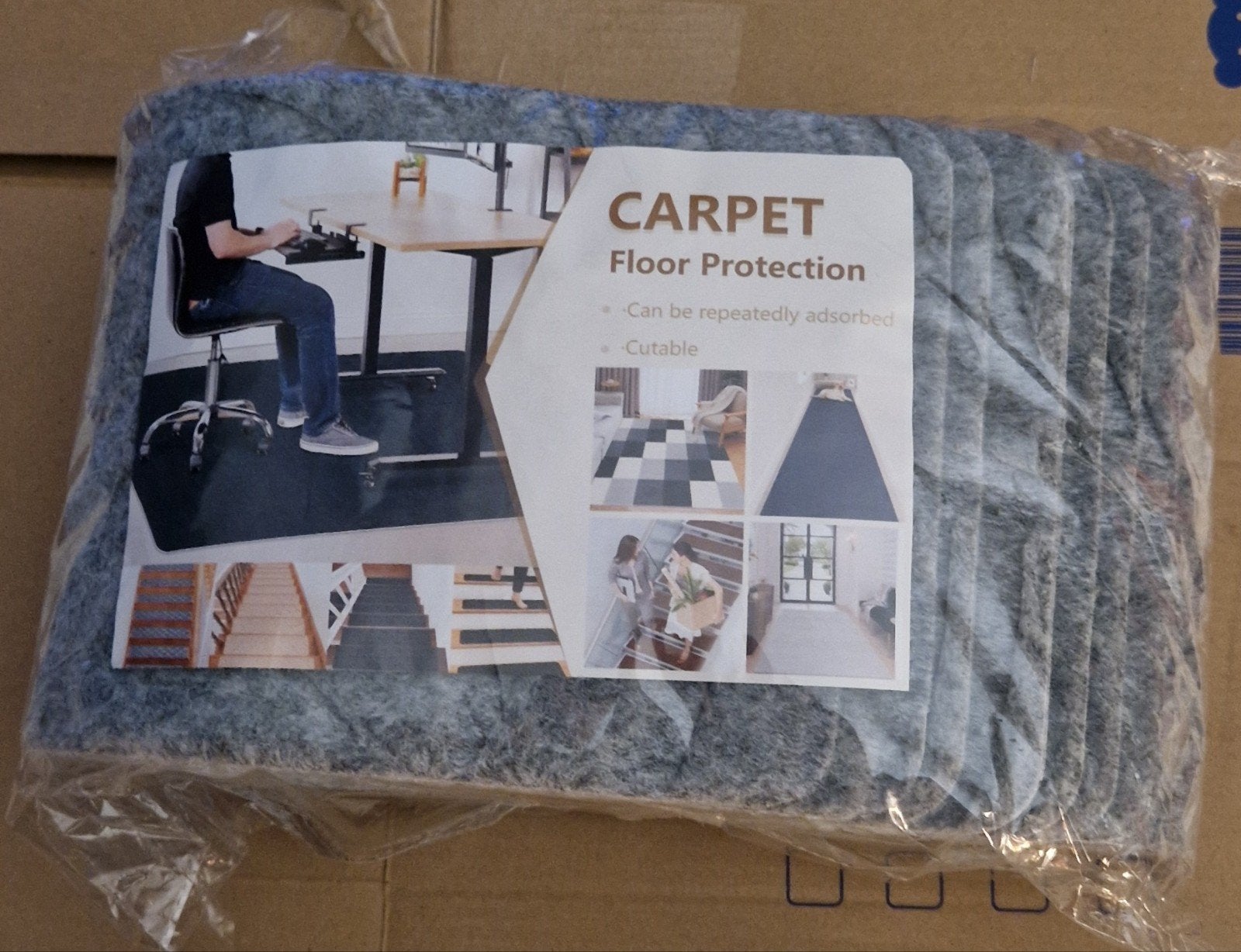 Vloerbescherming tapijt / trap - Grijs - Nieuw, Minder dan 50 cm, 50 tot 100 cm, Nieuw, Ophalen of Verzenden