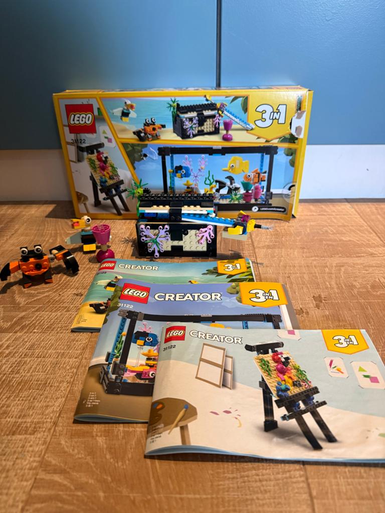 LEGO Creator 3in1 (31122) - Vistank, Lego, Ophalen of Verzenden, Zo goed als nieuw, Compleet